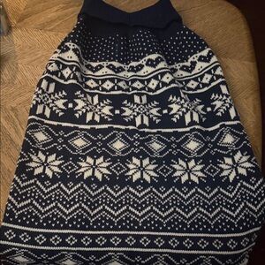 New  DOG SWEATER  Navy   LARGE  Turtleneck  Snowflake Design   HOMIMP Brand  NWT
